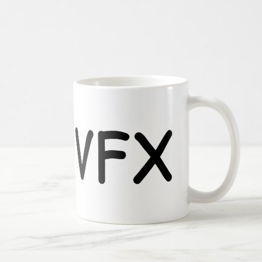 De mok " I <3 VFX"! (Rechts)