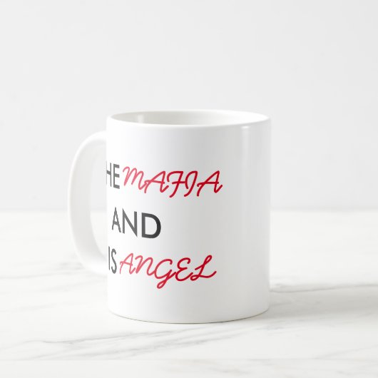 De mok Mafia en Zijne Engel (Voorkant links)