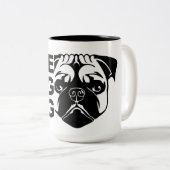 De Mok Pug - Cute Coffee Mok (Voorkant rechts)