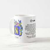 De mok van CREST van de Familie van Evans (Voorkant links)