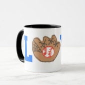 De mok van de de ventilatorliefde van het honkbal (Voorkant links)