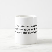 De mok van de koffie gisteravond is het internet g (Center)