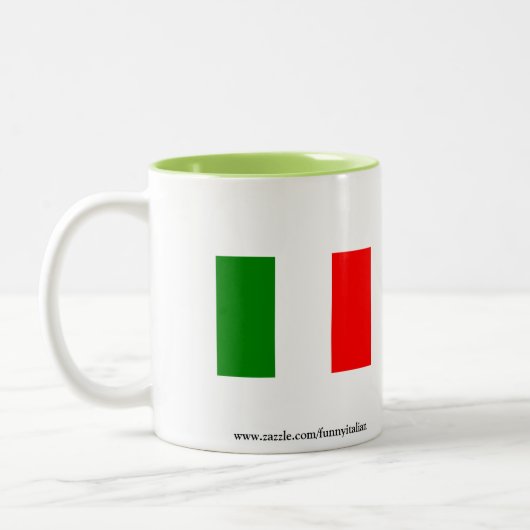 De Mok van de koffie met Italiaans Gezegde (Links)