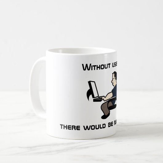 De Mok van de Koffie van de Fout van de gebruiker, (Voorkant links)