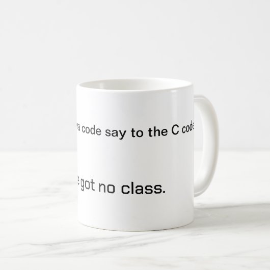 De Mok van de programmeur - u hebt geen klasse (Voorkant rechts)