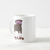De Mok van de Pug Life (roze) (Voorkant links)