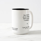 De Mok van de rampenbestrijder "Ik ben anders" (Voorkant rechts)
