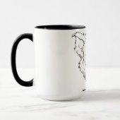 De Mok van de schilderende fox Lucky Coffee (Links)