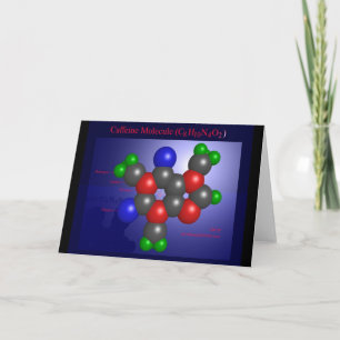 De Molecule van de cafeïne (kaart) Kaart