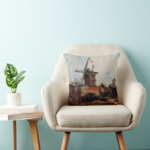 De molen van Blute Fin door Vincent van Gogh Kussen