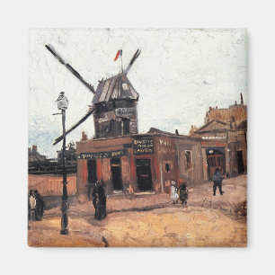 De molen van de Galette door Vincent van Gogh Magneet