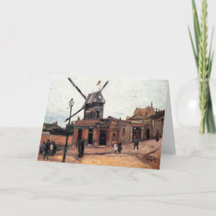 De molen van de Galette van Vincent van Gogh Kaart