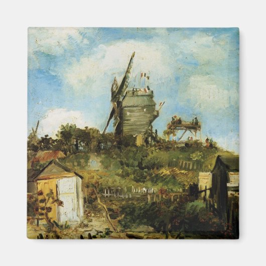 De molen van de Galette van Vincent van Gogh Magneet (Voorkant)