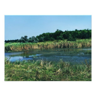 De Molochnaya-rivier nabij Melitopol. Zuid-Oekraïn Foto Afdruk