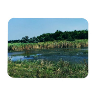 De Molochnaya-rivier nabij Melitopol. Zuid-Oekraïn Magneet