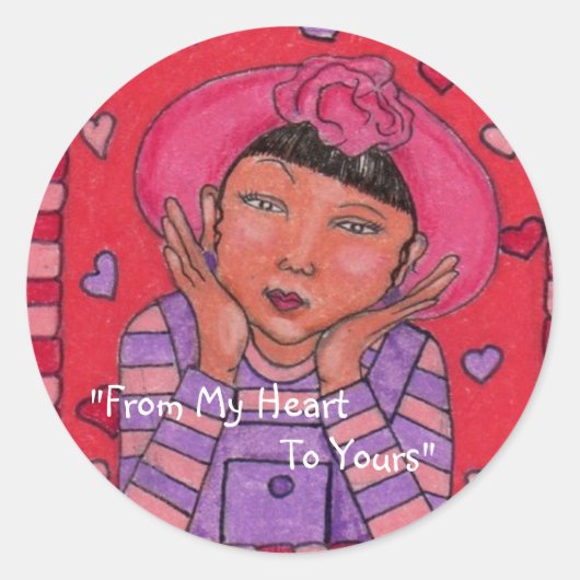 De Mon Coeur À Vos Stickers (Devant)