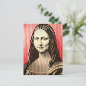 De Mona Lisa in BAUHAUS optische illusie stijl Briefkaart (Staand voorkant)