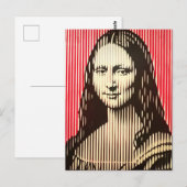 De Mona Lisa in BAUHAUS optische illusie stijl Briefkaart (Voorkant / Achterkant)