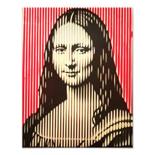 De Mona Lisa in BAUHAUS optische illusie stijl Foto Afdruk