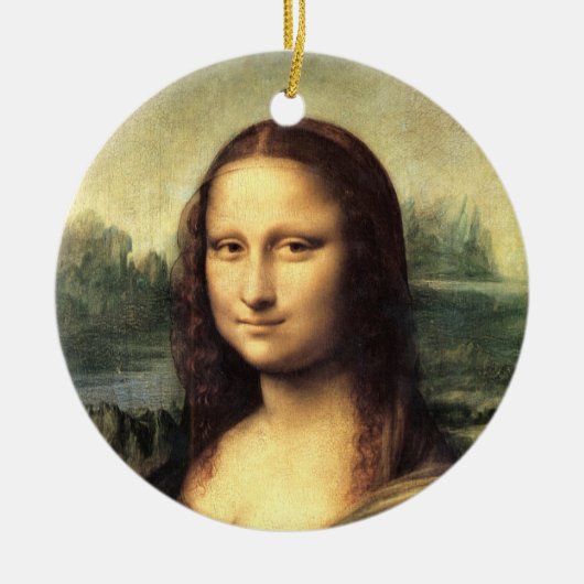 De Mona Lisa Leonardo da Vinci Keramisch Ornament (Voorkant)