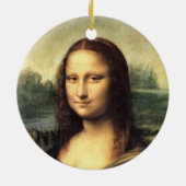 De Mona Lisa Leonardo da Vinci Keramisch Ornament (Achterkant)