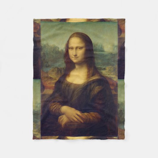 De Mona Lisa van Leonardo Da Vinci Fleece Deken (Voorkant)