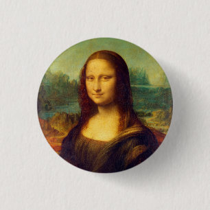 De Mona Lisa van Leonardo Da Vinci Ronde Button 3,2 Cm