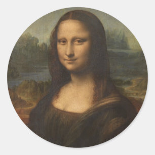 De Mona Lisa van Leonardo da Vinci Ronde Sticker