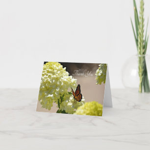 De monarch en de bloemen bedankkaart
