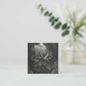 De mond van de hel van Gustave Dore Vierkante Visitekaartje (Staand voorkant)