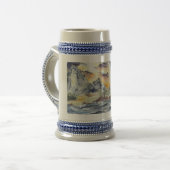 De monding van de gewone man bierpul (Voorkant links)