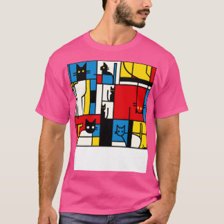 De Mondriaan Katten van Tobe Fonseca T-shirt