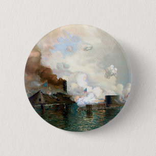 De monitor en merrimack 1862 ronde button 5,7 cm