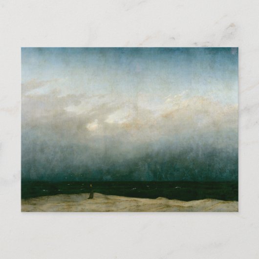 De Monk van het Zee van Caspar David Friedrich Feestdagenkaart (Voorkant)