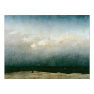 De Monk van het Zee van Caspar David Friedrich Foto Afdruk