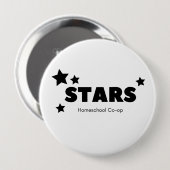 De monochrome knop van STARS Ronde Button 4,0 Cm (Voorkant /achterkant)