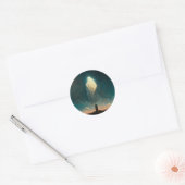De monoliet 3 Fantasy Sci-Fi Ronde Sticker (Envelop)