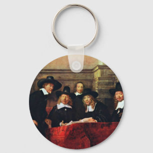 De monsternemingspersoneel. Door Rembrandt Van Rij Sleutelhanger