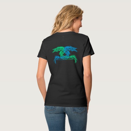 De Monsters van het zee kiezen Uw Achtergrondkleur T-shirt (Achterkant volledig)