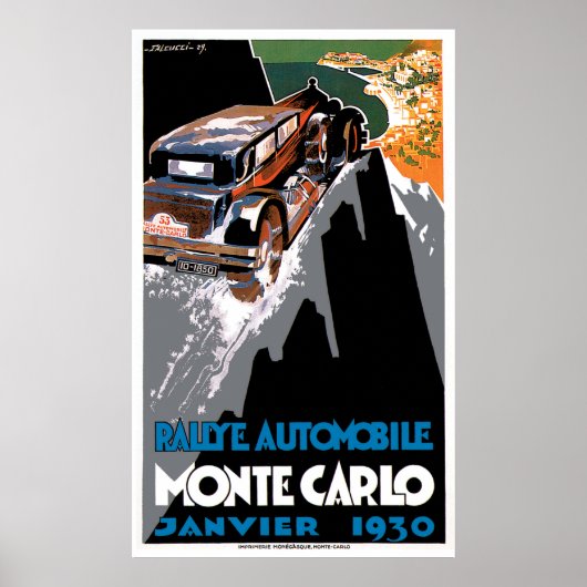 De monte Carlo Auto Rally van 1930 Poster (Voorkant)