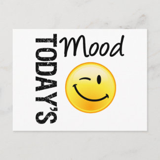 De Mood Emoticon Winking van vandaag Briefkaart