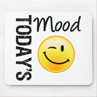 De Mood Emoticon Winking van vandaag Muismat