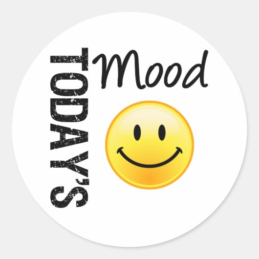 De Mood Smile van vandaag Ronde Sticker (Voorkant)