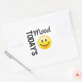 De Mood Smile van vandaag Ronde Sticker (Envelop)