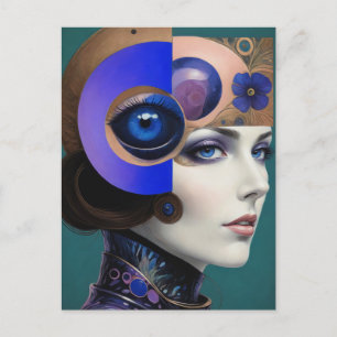 De mooie Abstracte vrouw Briefkaart