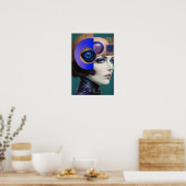 De mooie Abstracte vrouw Poster (Keuken)