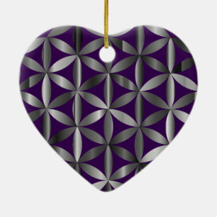 De Mooie Bloem des Levens Valentijnsdag Boom Keramisch Ornament