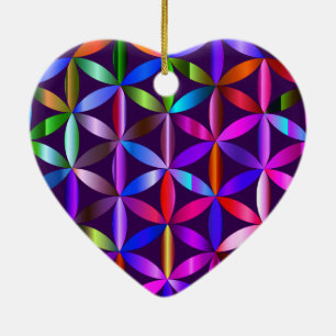 De Mooie Bloem Van Het Leven Valentijnsdag Boom  Keramisch Ornament