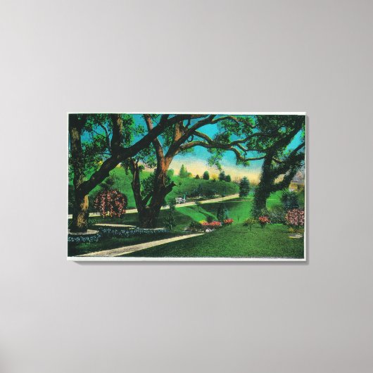 De mooie Busch Sunken GardensPasadena, CA Canvas Afdruk (Voorkant)