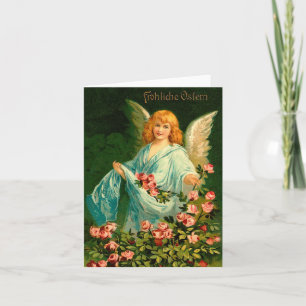 De mooie Duitse Vintage Engel van Pasen Feestdagen Kaart
